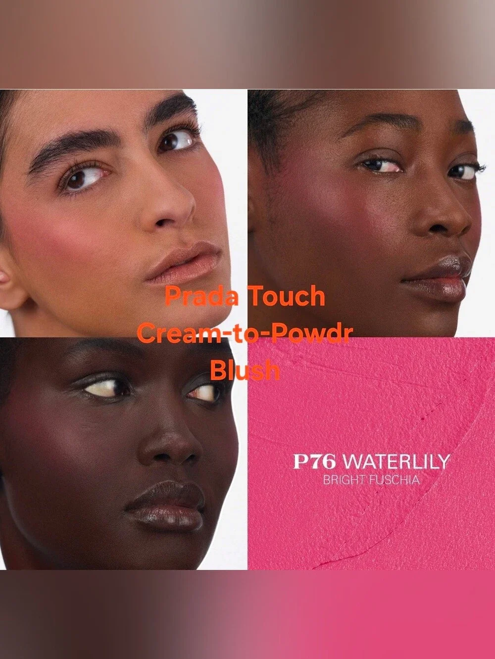 Prada Touch Cream-to-Powder Blush 076 WATERLILY. BNIB💥NEW💥